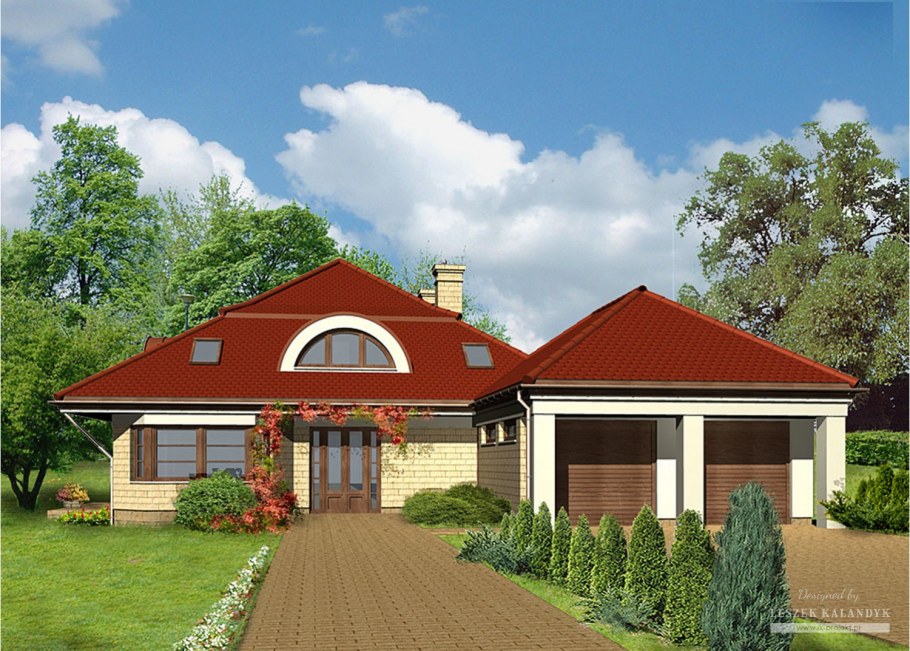 Одно этажный дом с двумя гвражами