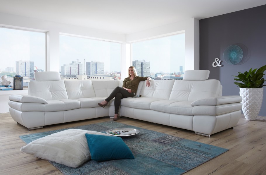 Мягкие мебели 2020 кожаные белые