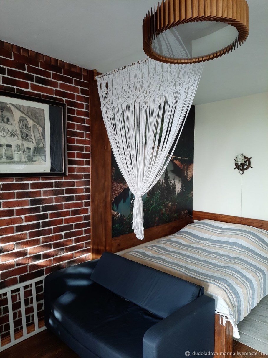 Декорация стен шторами