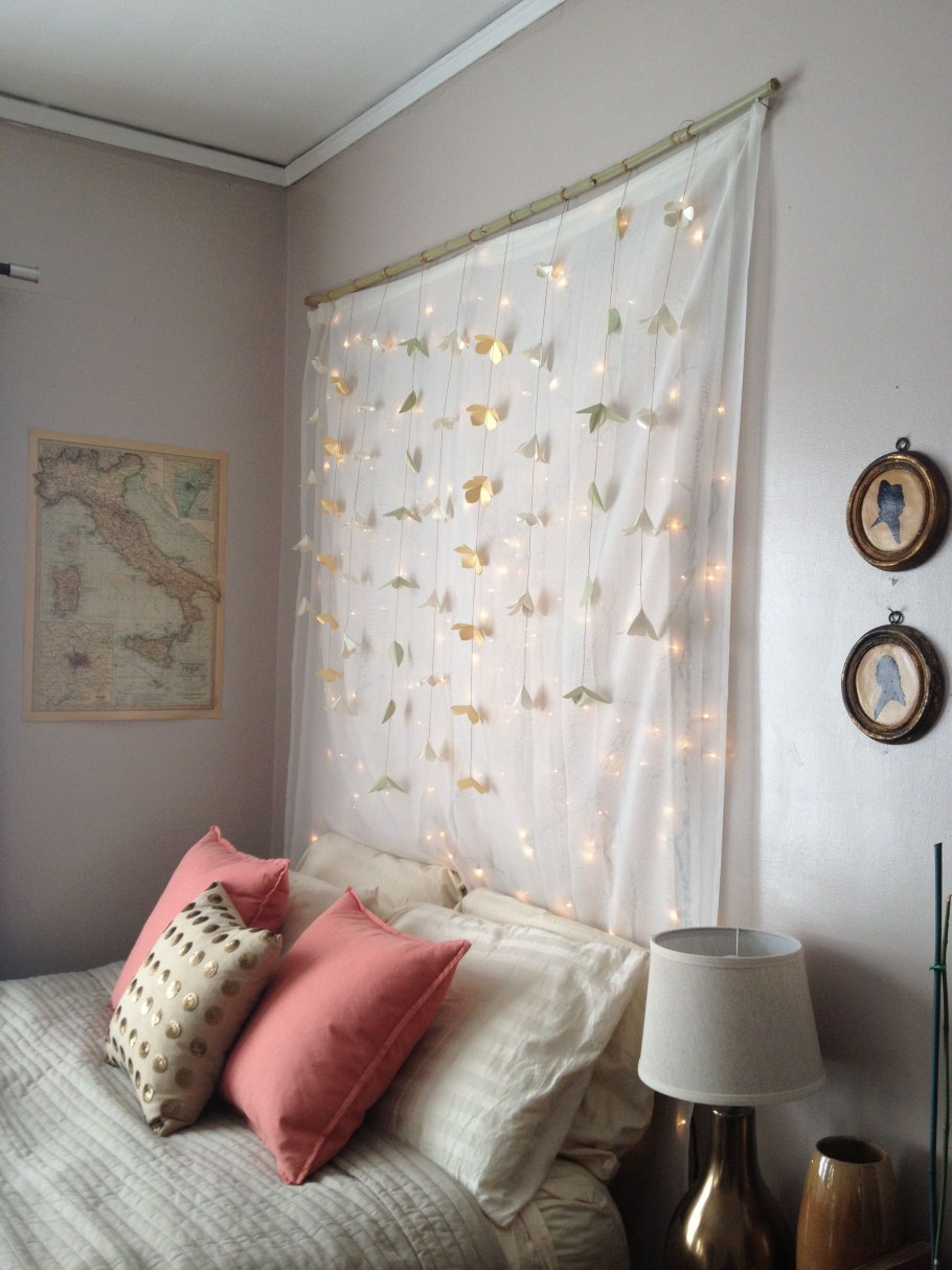 Декор стен тюлью