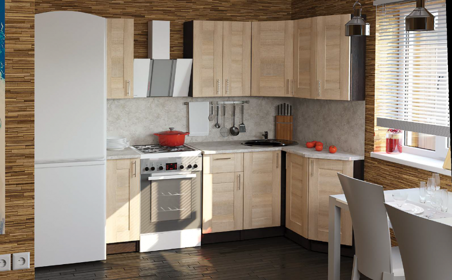 Кухня светлое дерево