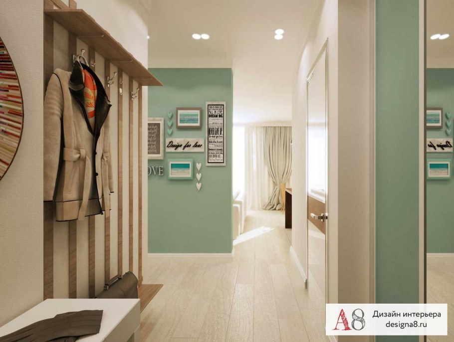 Интерьер маленькой квадратной прихожей