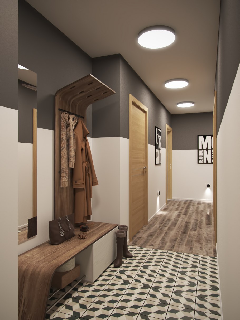 Коридор в темных тонах