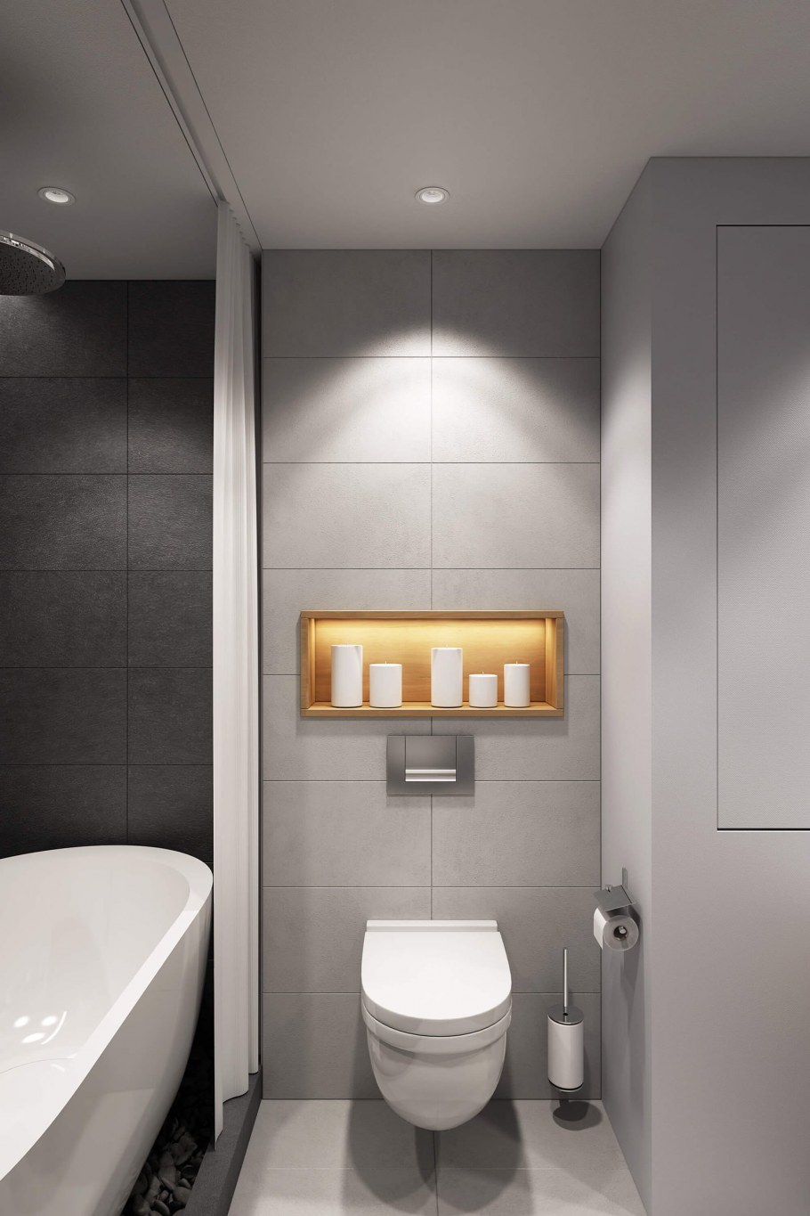 Отделка маленького туалета