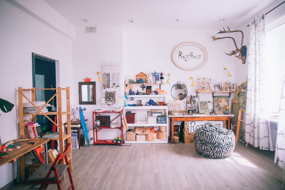 Интерьер мастерской в стиле лофт