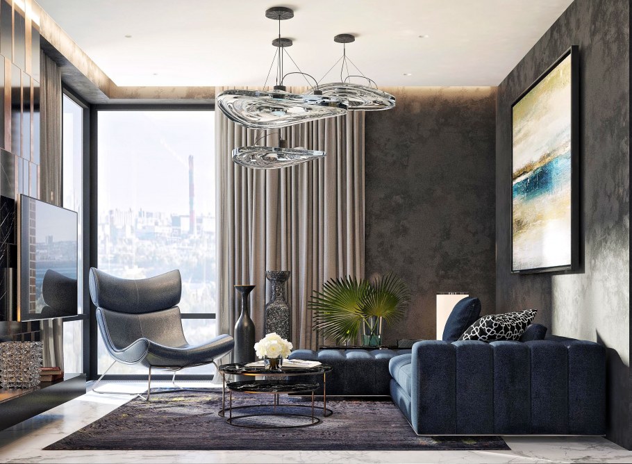 Светлый открытый интерьер