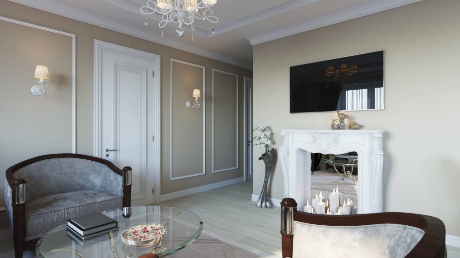 Спальня в стиле Прованс с кирпичной стеной