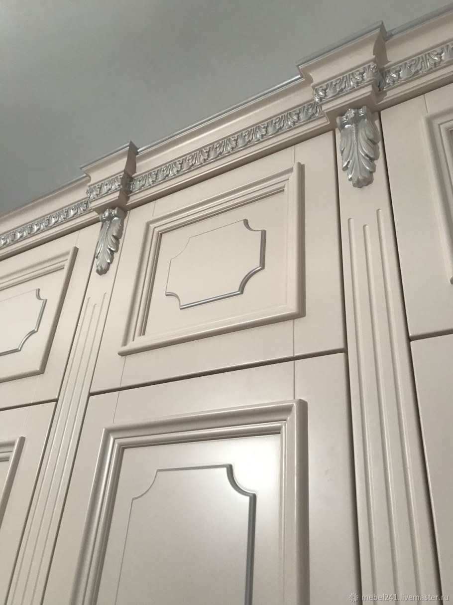 Арва мебель белая патина серебро