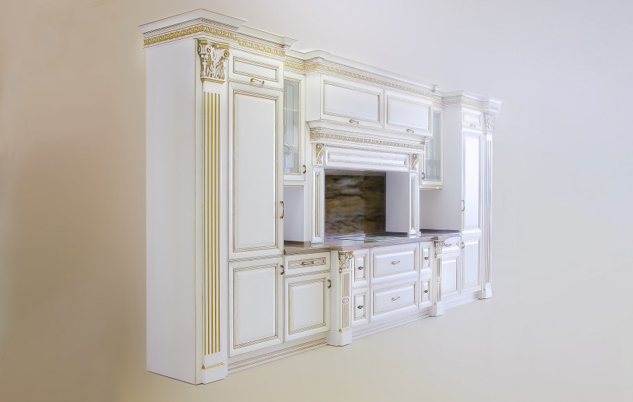 Шкаф купе патина серебро