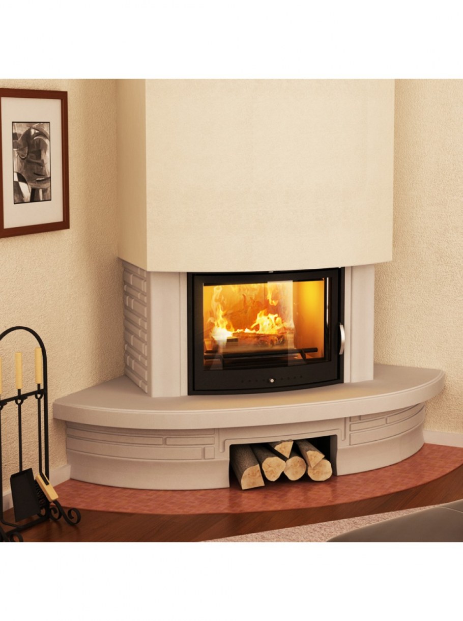 Камин МЕТА (облицовка Ария (белая) и топка Камилла 700 п)