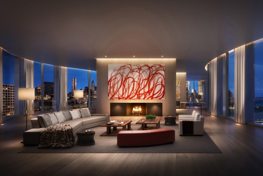 Пентхаус в Нью-Йорке ночью