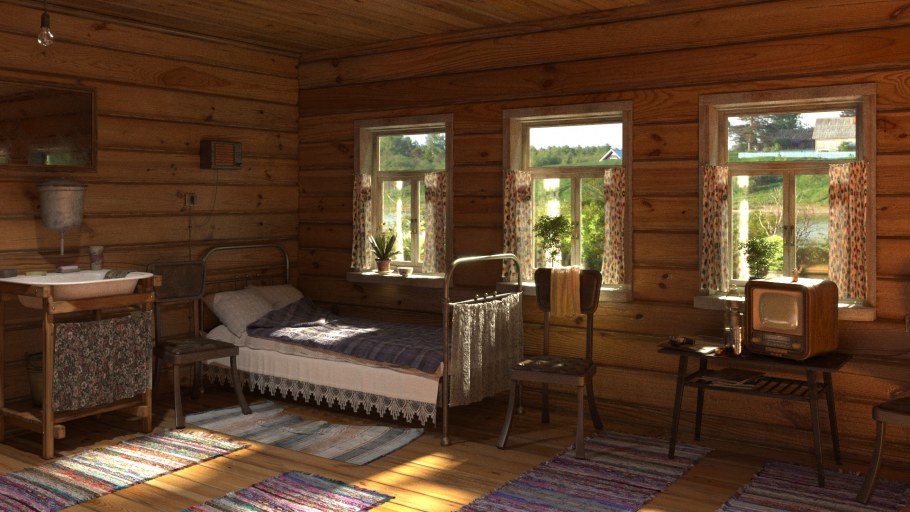 Сельский дом внутри