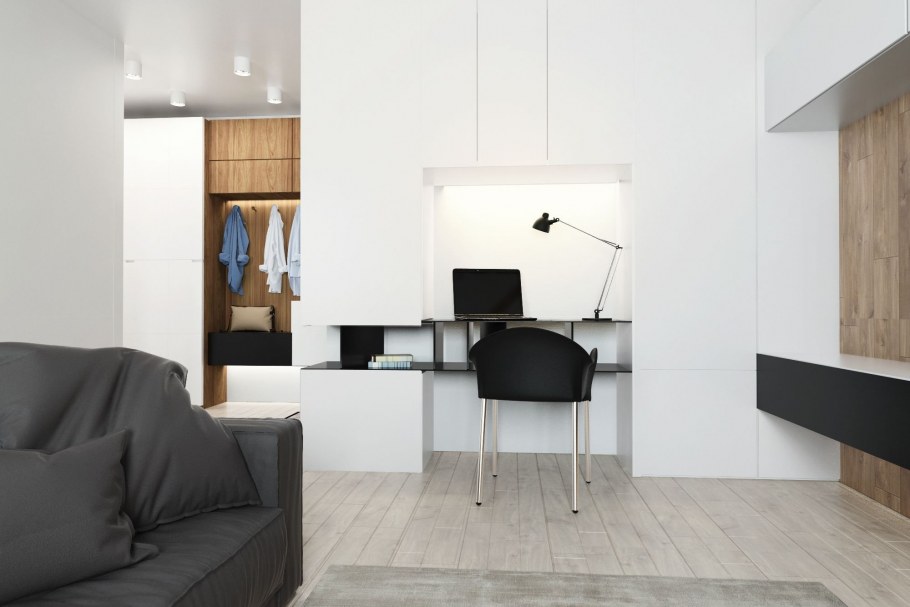 Студия в минималистическом стиле