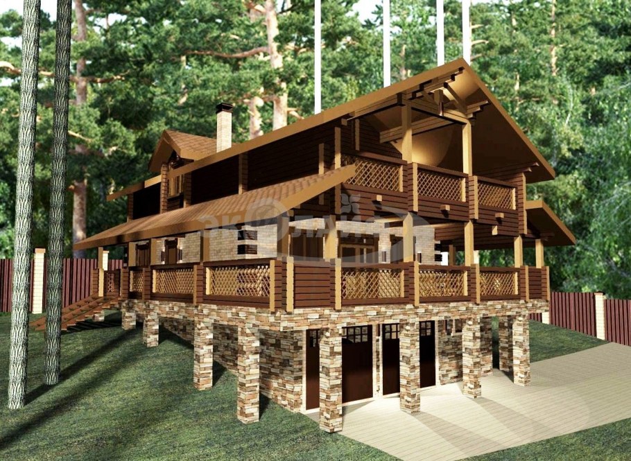 Деревянный забор в стиле Кантри