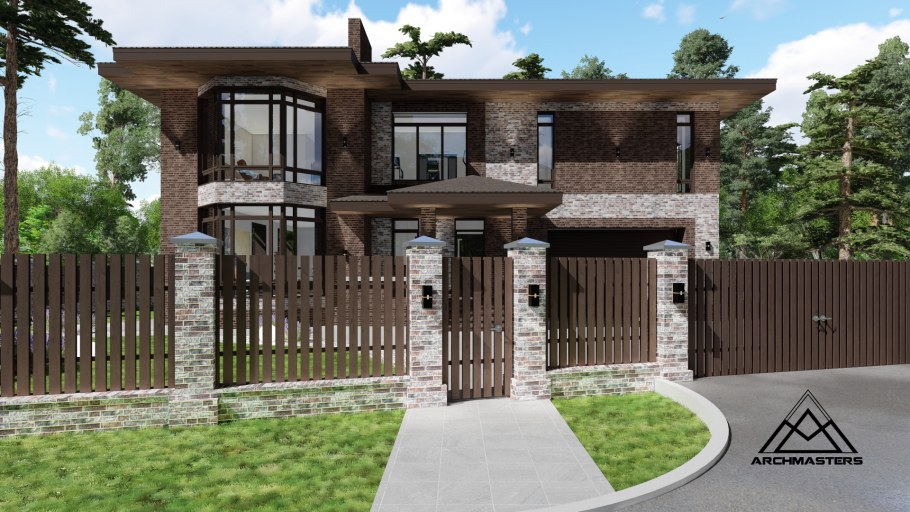 Забор в альпийском стиле