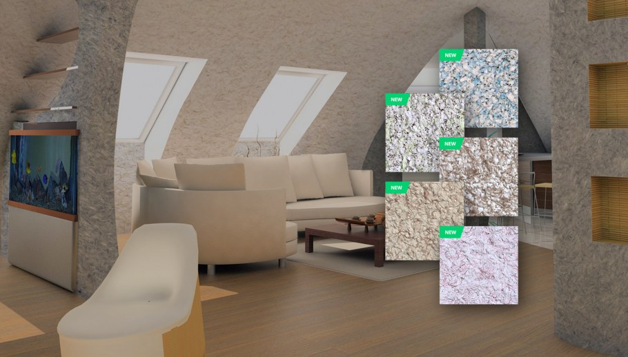 Жидкие обои в офисе