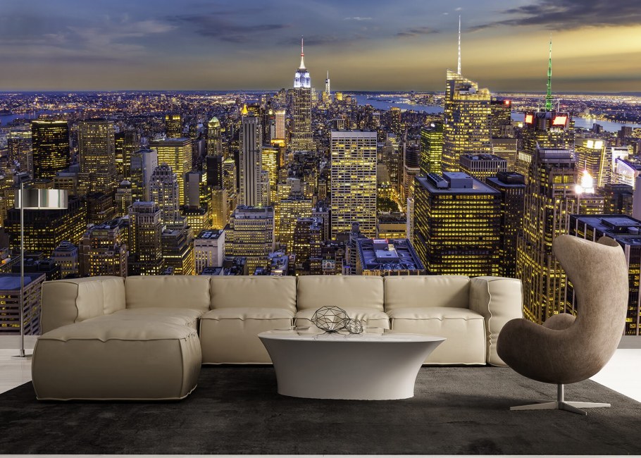 Фотообои бумажные «закат в Манхэттене» 254х184 см
