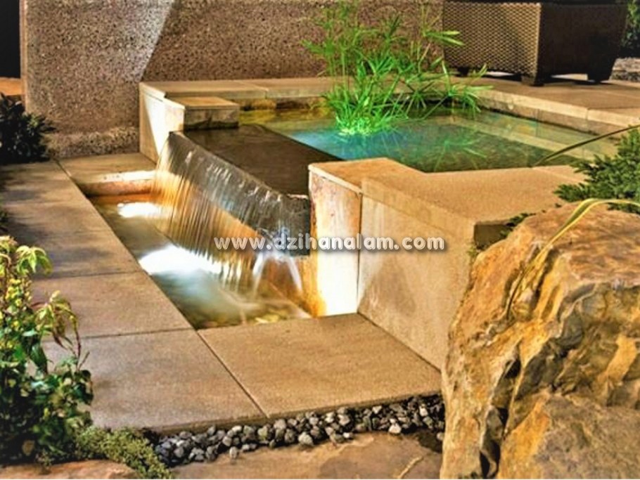 Ландшафт террасирование водопад