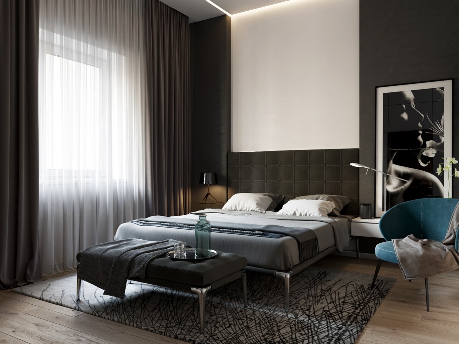 Спальня в аскетичном стиле