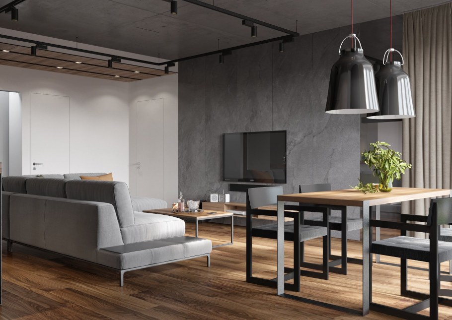 Аскетичный интерьер комнаты