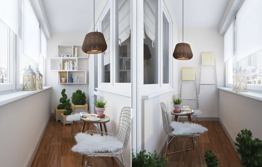 Балкон в стиле икеа