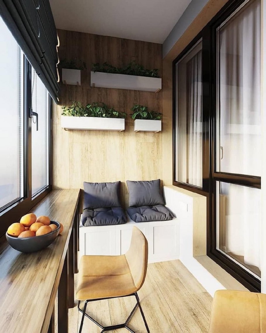 Стильная отделка балкона