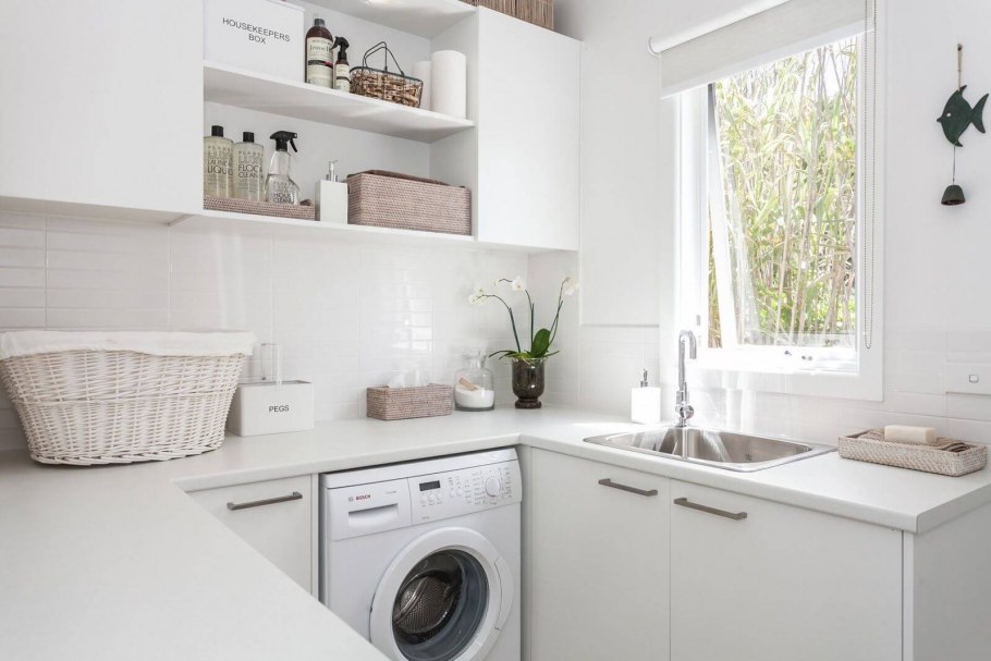 Стиралка в интерьере кухни