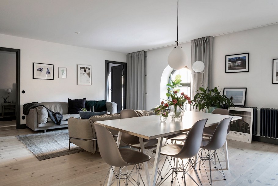 Оттенки серой краски для гостиной Скандин