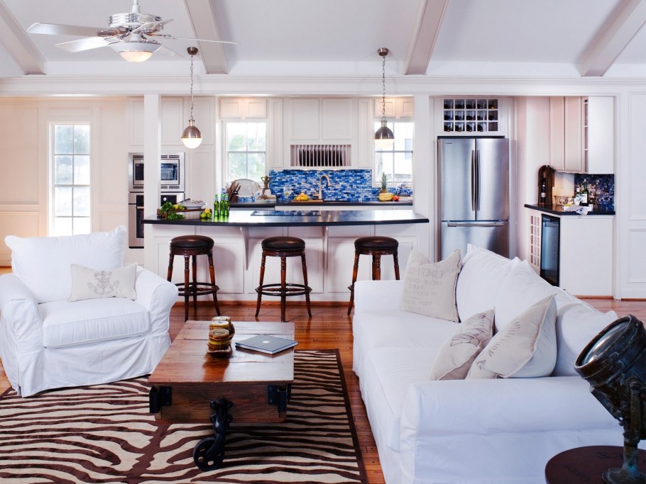 Кухни гостиные в американском стиле