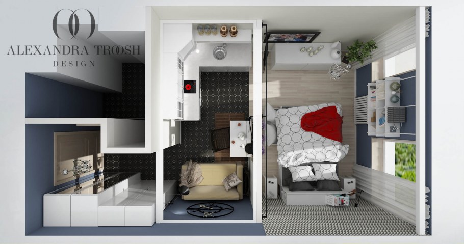 Планировка студии 23 кв.м икеа