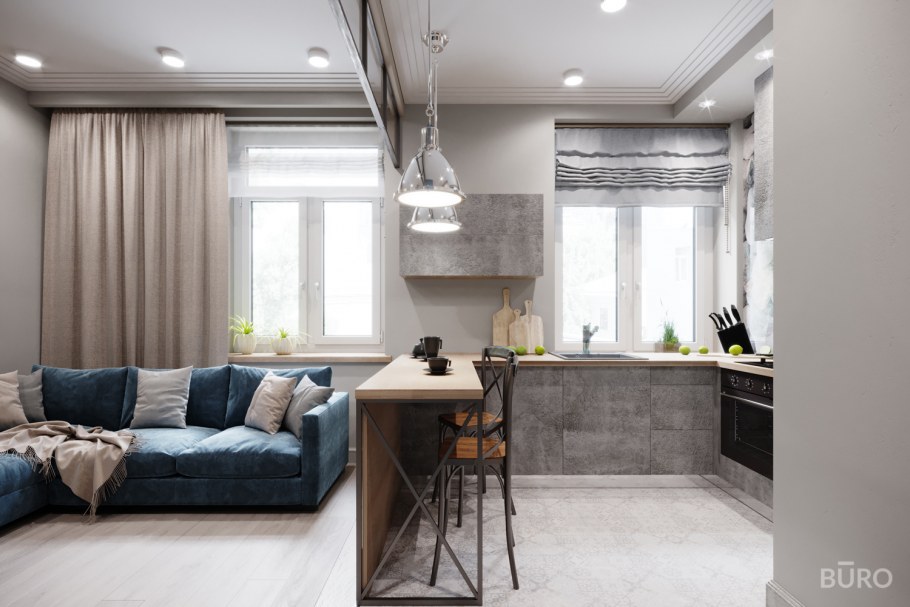 Студия 27м планировка