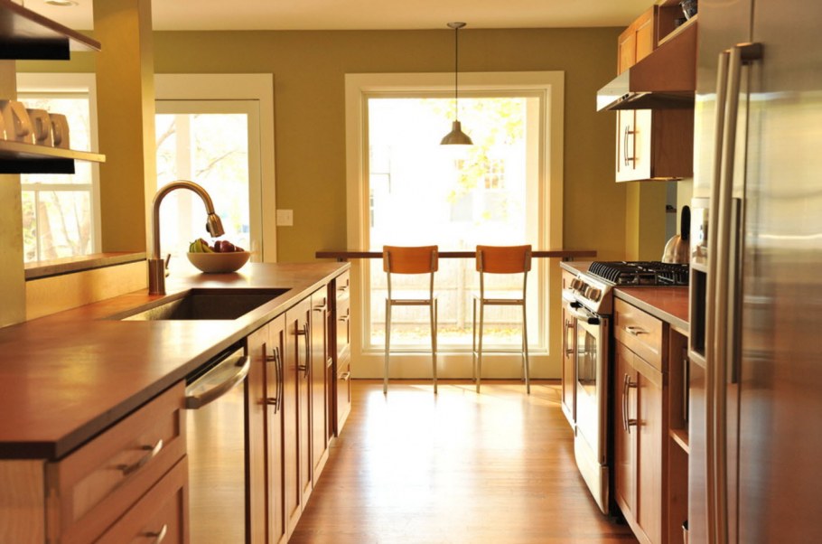 Подоконник на кухне стиле лофт