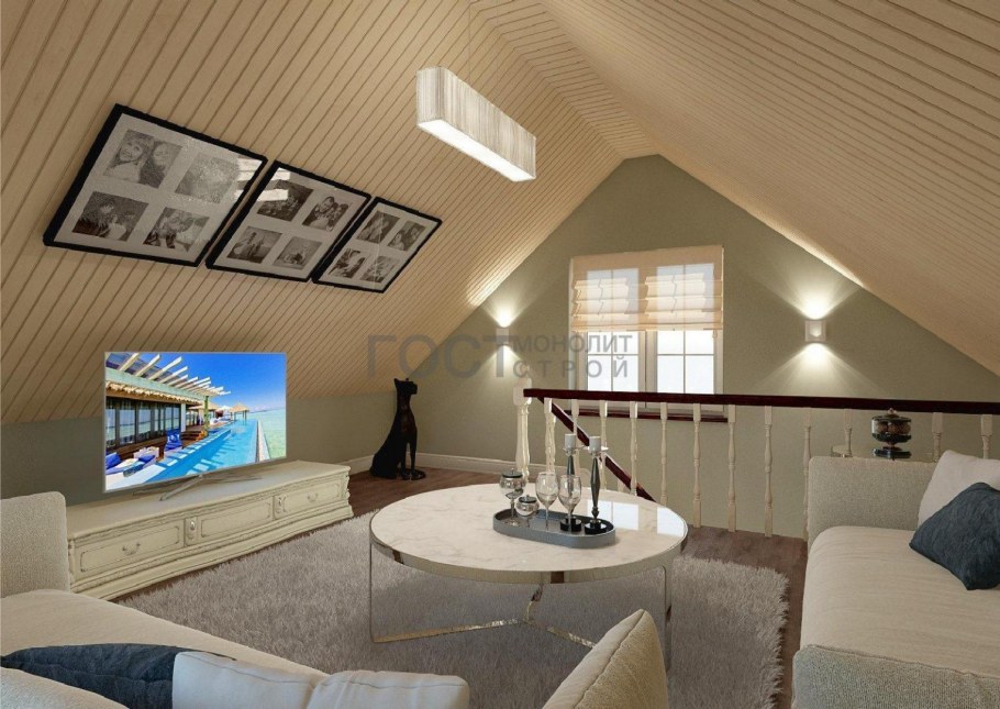 Спальня на чердаке