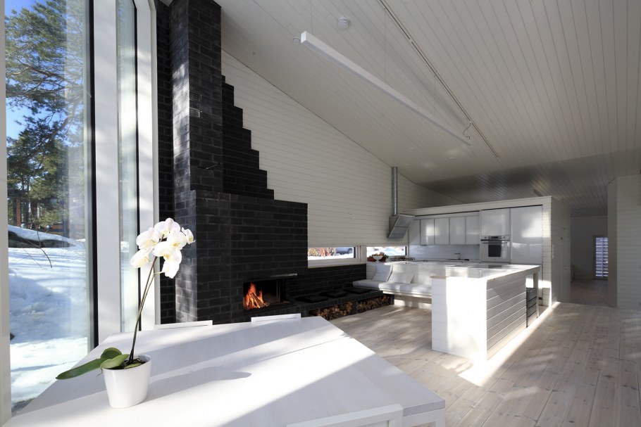 Финский дом белый интерьер