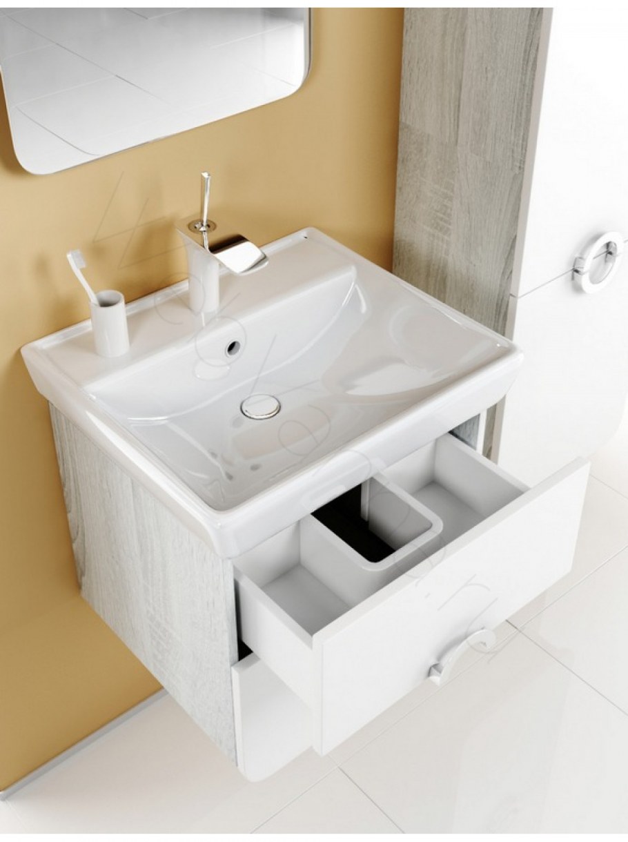 Тумба с раковиной Aqwella Аликанте 55
