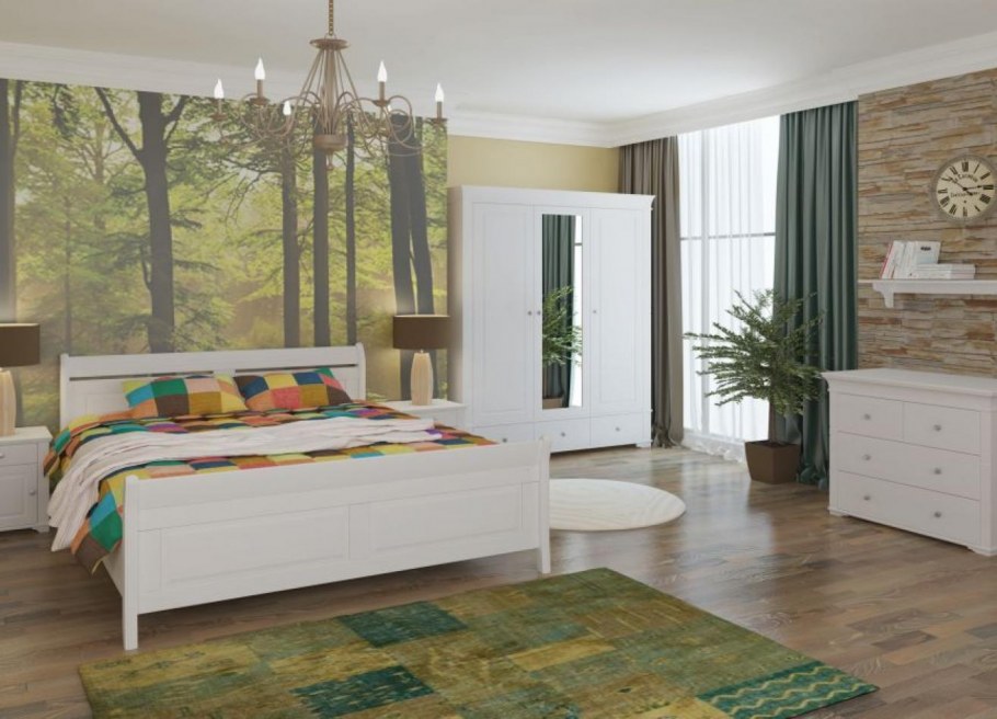 Бейли кровать с ящиками 160*200 белый воск