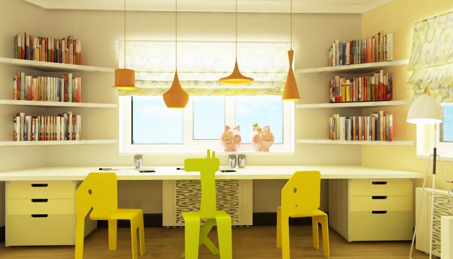 Письменный стол для двоих детей