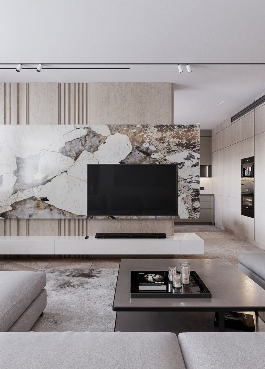 Телевизионная зона в гостиной