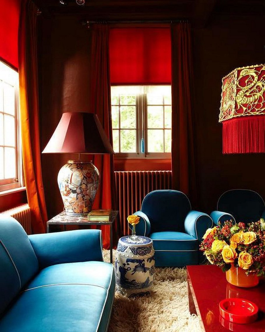 Красный интерьер