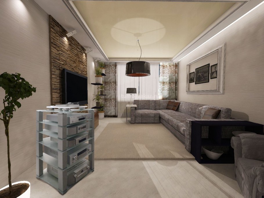 Интерьер гостиной 20 кв.м