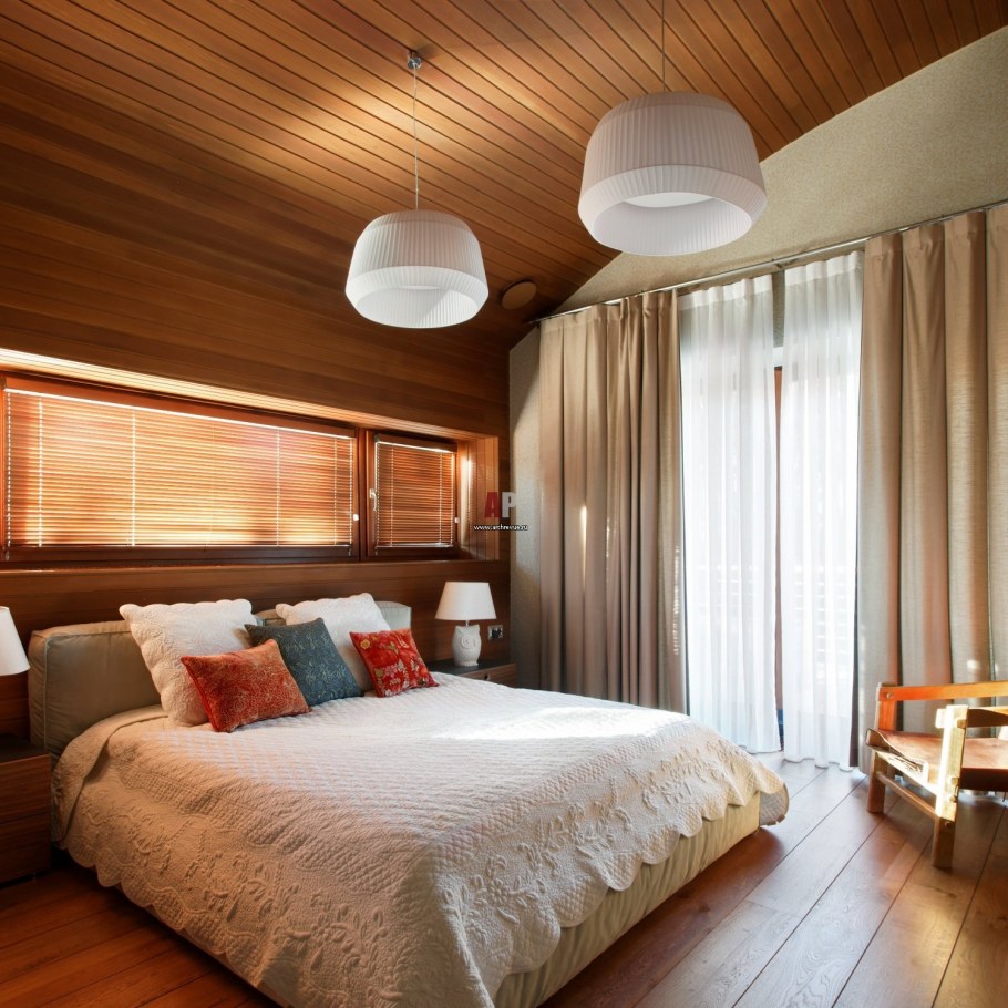 Отделка спальни вагонкой в частном доме фото