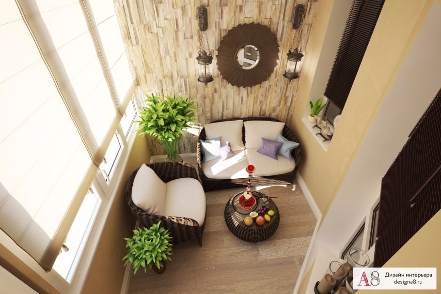 Лаунж зона на лоджии