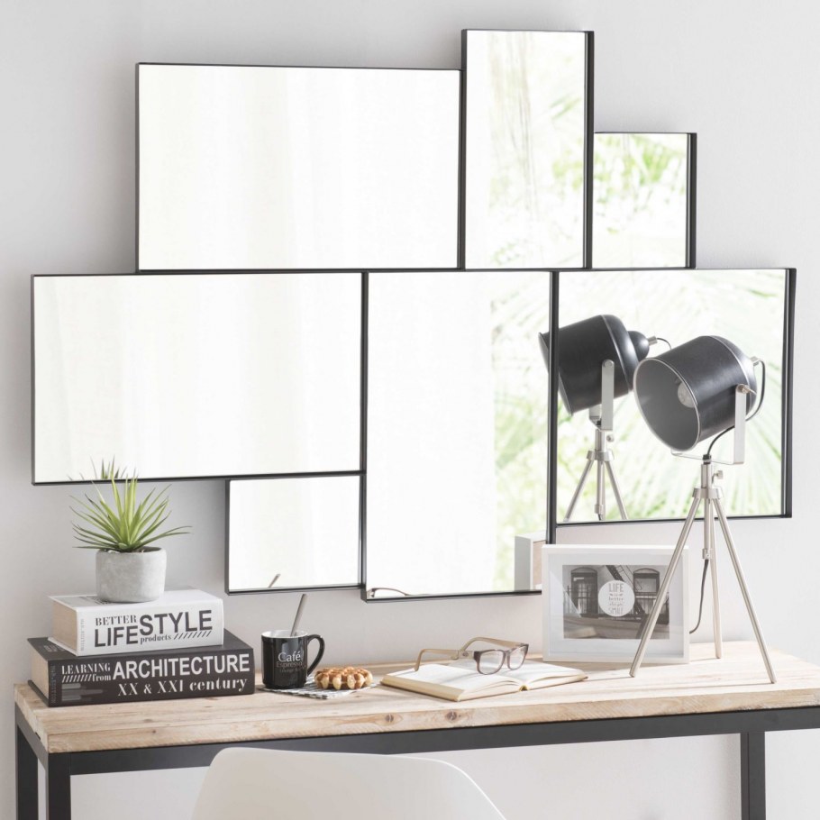 Коллаж из зеркал на стену