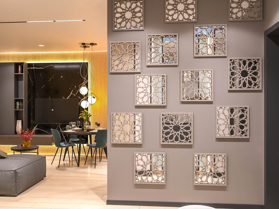 Настенные зеркальные панели