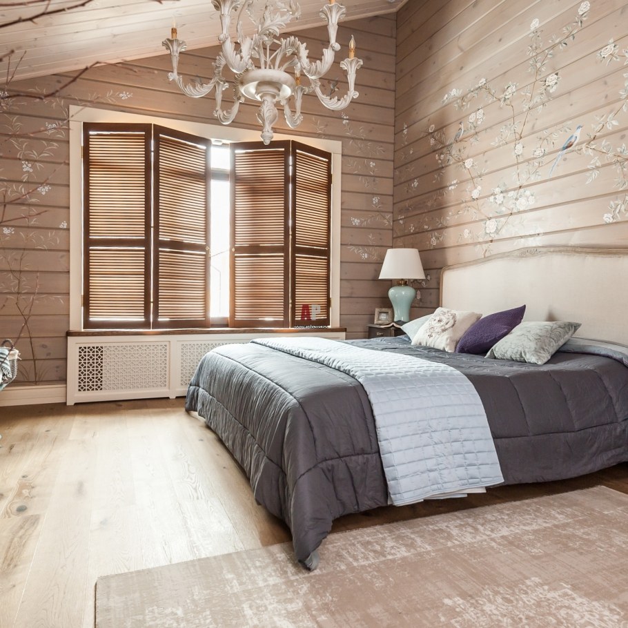 Стильная спальня в загородном доме