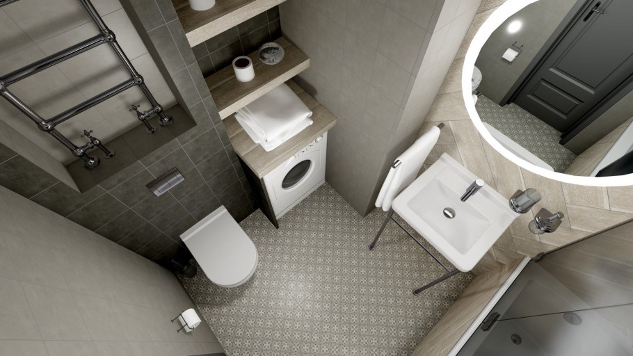 Типовой санузел 3d