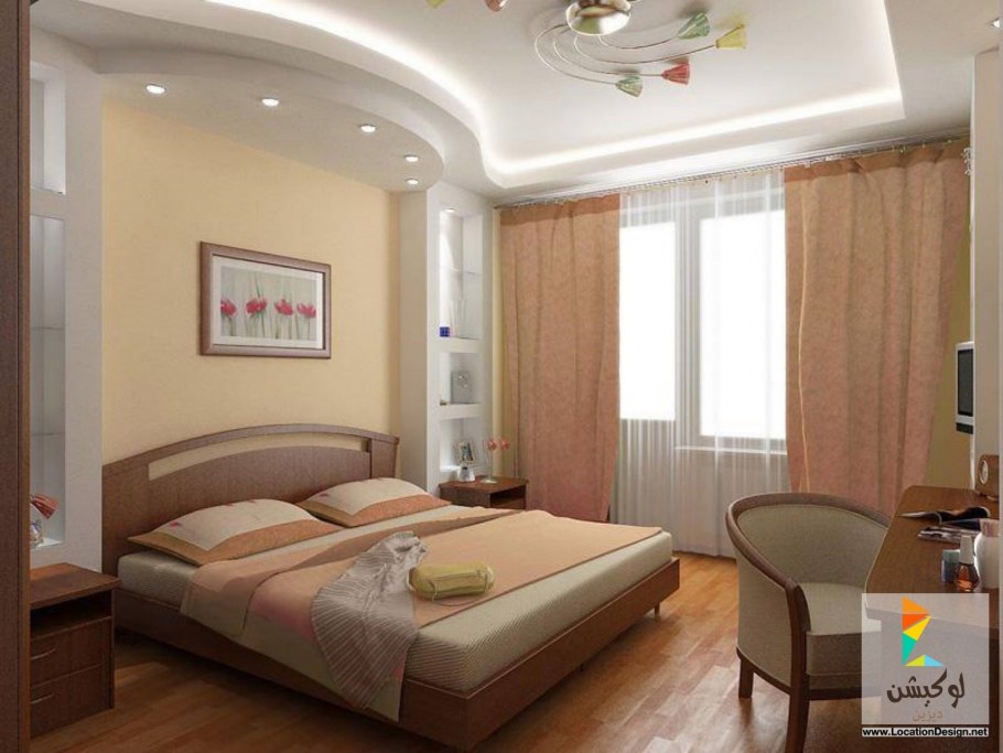 Потолки из гипсокартона для спальни маленькой