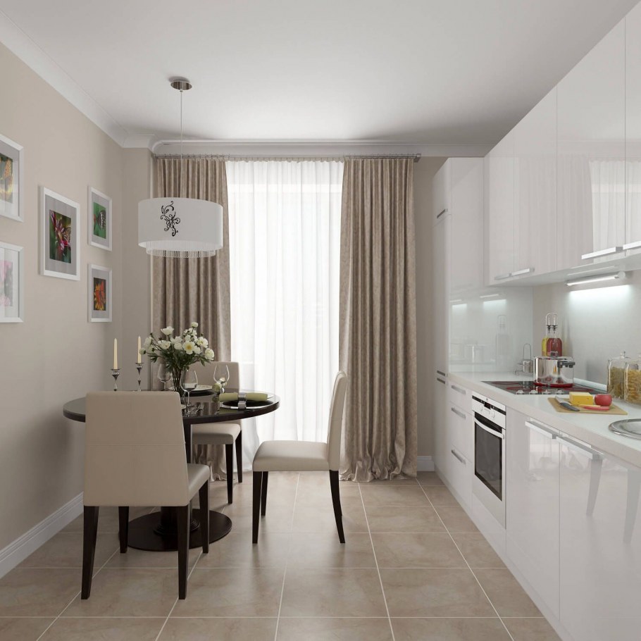 Шторы для белой кухни
