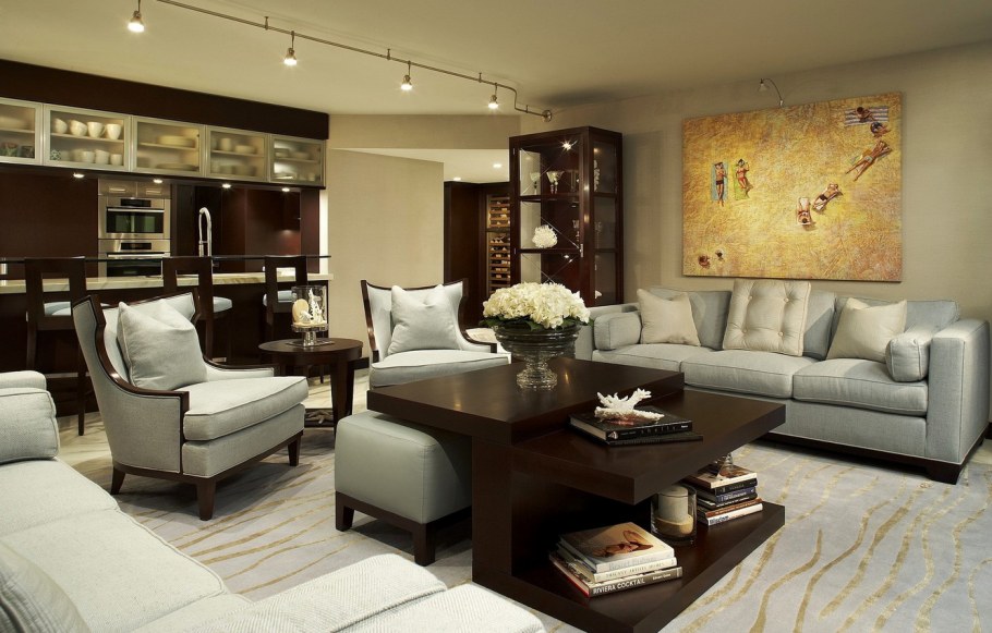 Интерьер кухни гостинной 17кв