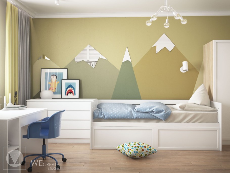 Покраска стен в детской Скандинавский стиль
